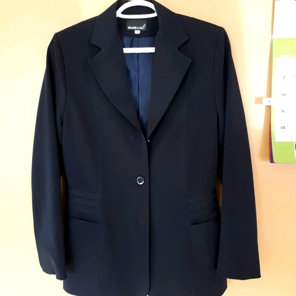 Marie-Lou Dark Blue Business Blazer - Picture 1 of 7